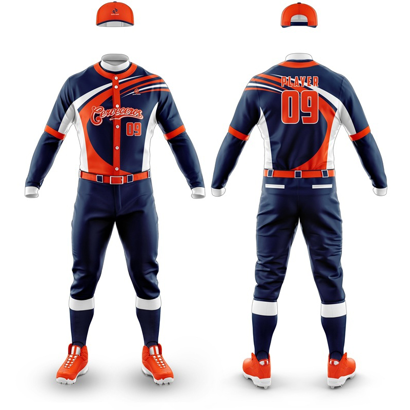 Sublimation Team Name Logo Printed Baseball Uniform