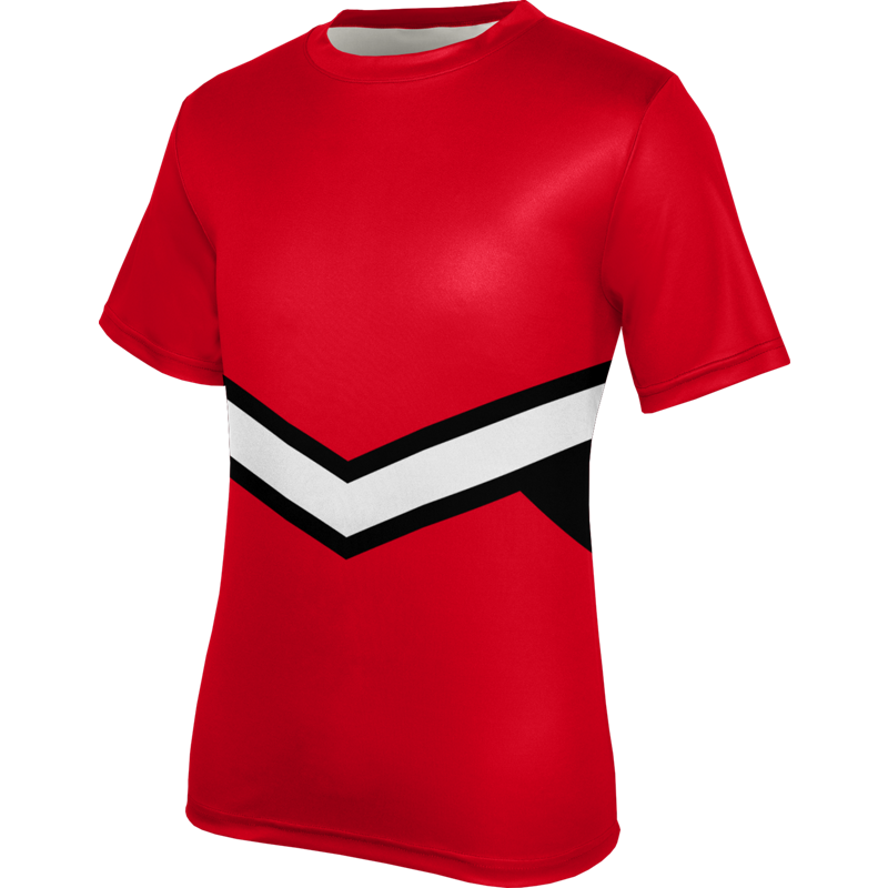 Solid Red Sublimation Printed Tennis Wear Tee