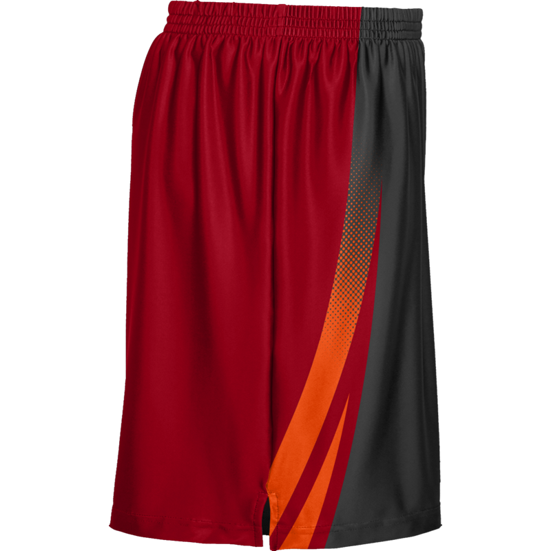 Black & Red Sublimation Printed Tennis Shorts