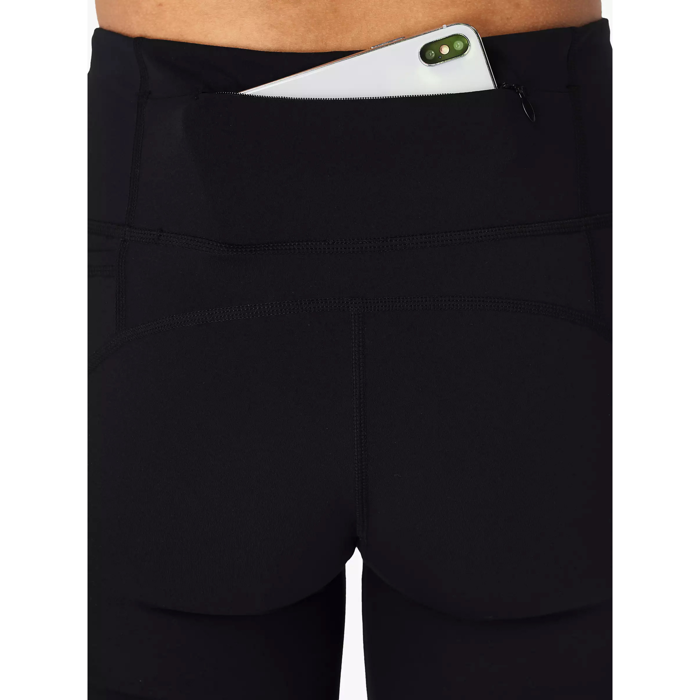 Side Pocket Solid Black Gym Shorts